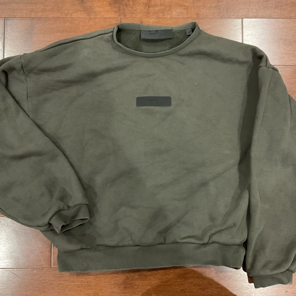 Essentials Dark Green Kids Sweatshirt